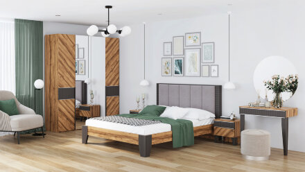 Кровать Моника с мягким изголовьем (подъемный механизм)  