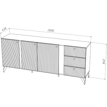 Комод RENO (Рено) КД-1, Белый 