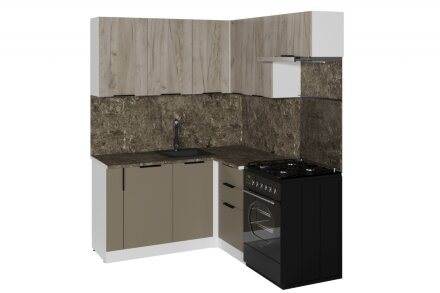 Кухонный гарнитур Альба мега прайм, 160х170 см 