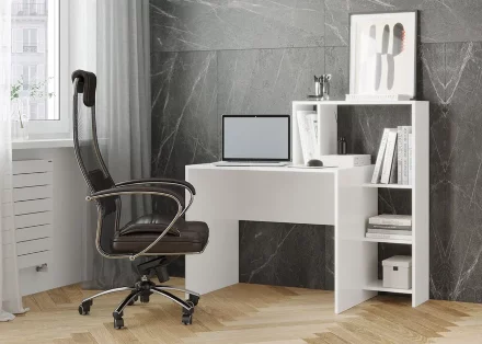 Стол-стеллаж Парус, белый 