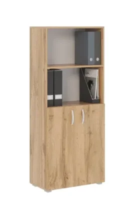 Стеллаж Офис 600 4 полки, с дверями 