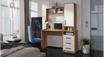 Стол компьютерный Фаворит, Вотан /Белый 