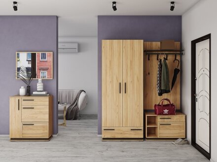 Модульная прихожая Модена, гикори 