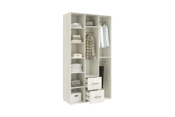 Шкаф 3-х створчатый Фиеста New, Дуб крафт белый / Графит