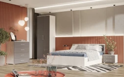 Пенал Фиеста New, Дуб крафт белый / Графит