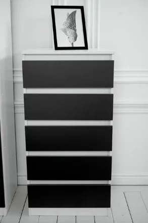 Комод 600 Парус, белый/Графит 